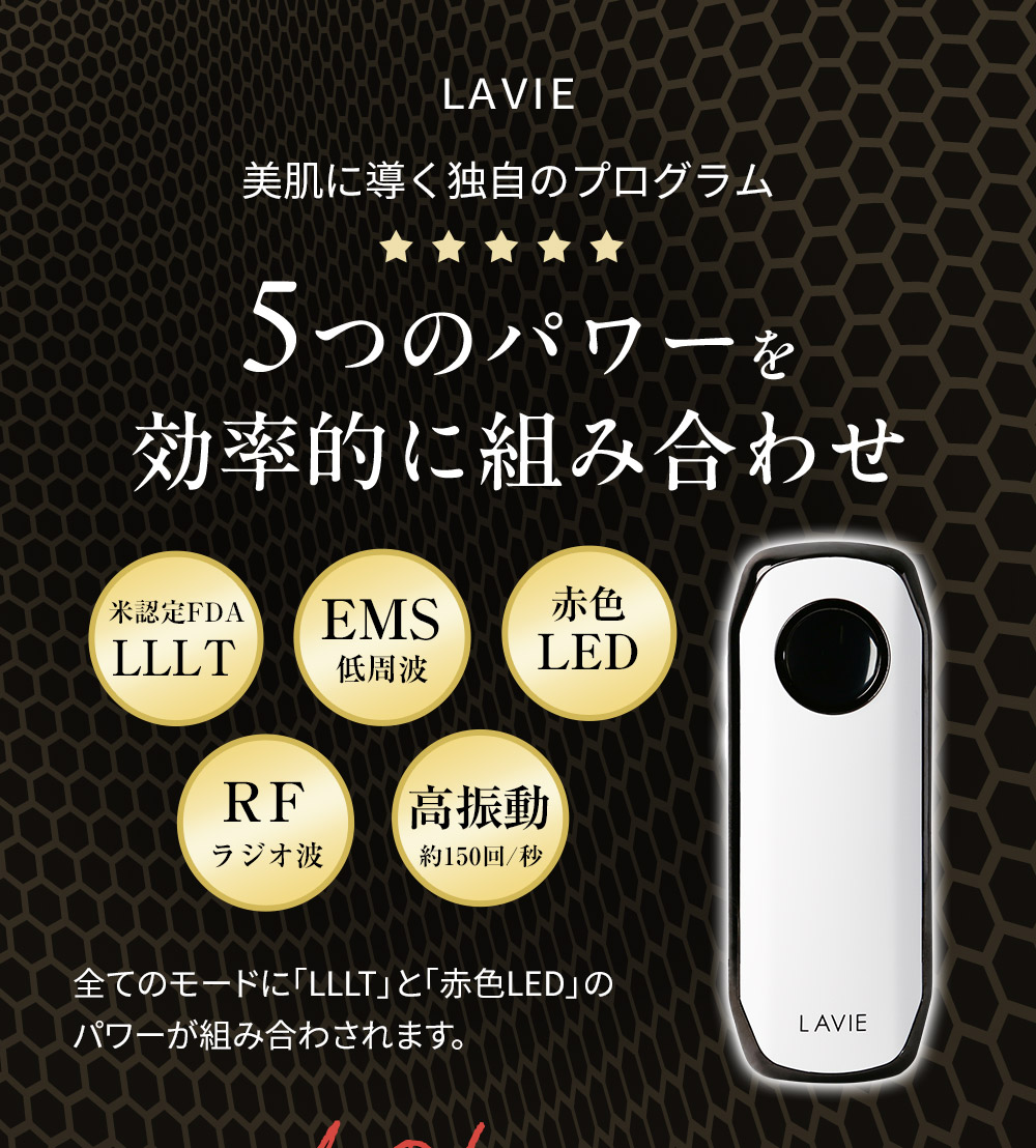 美肌に導く独自のプログラム：5つのパワーを効率的に組み合わせ